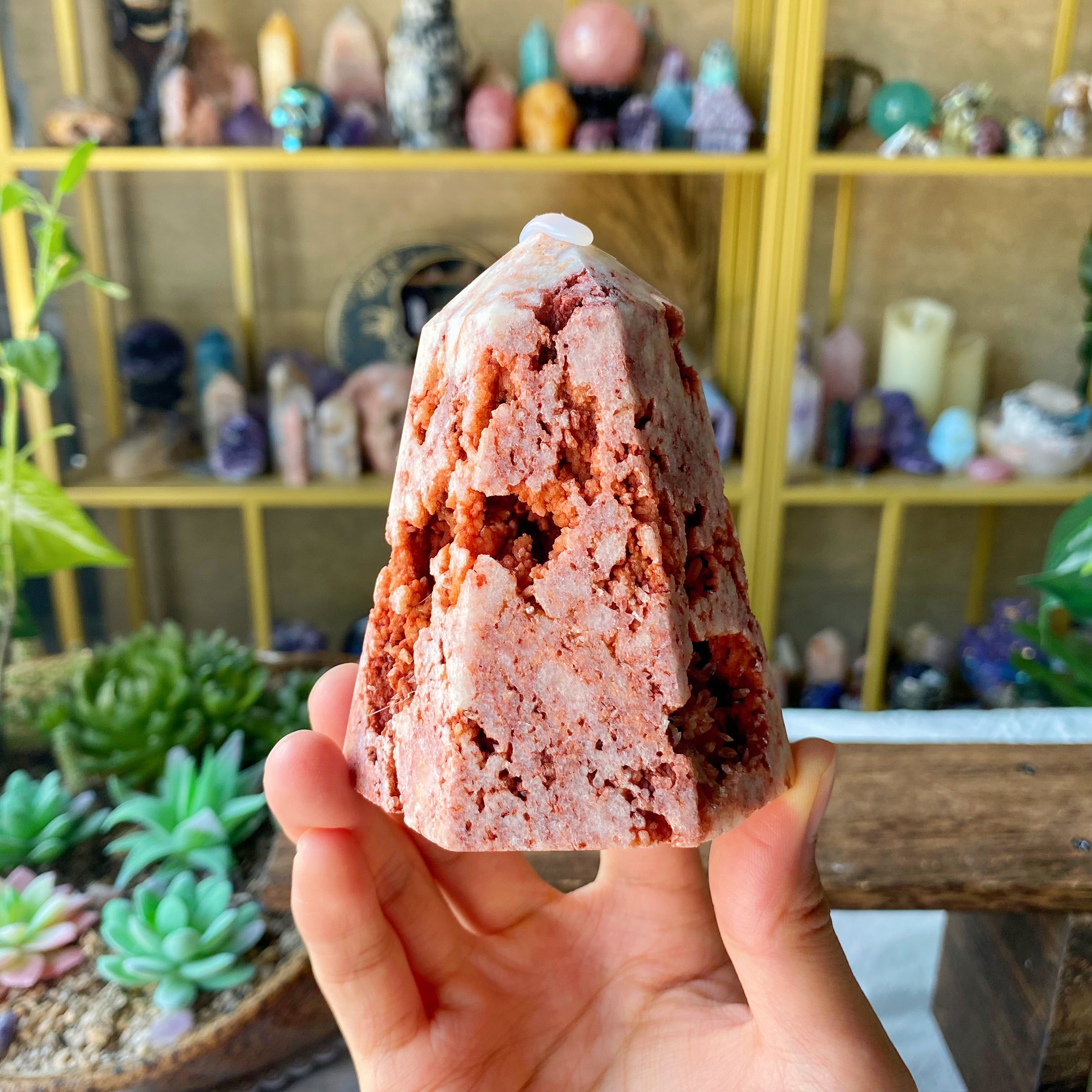 【Weekly Flash Deals】Pink Druzy Agate Point