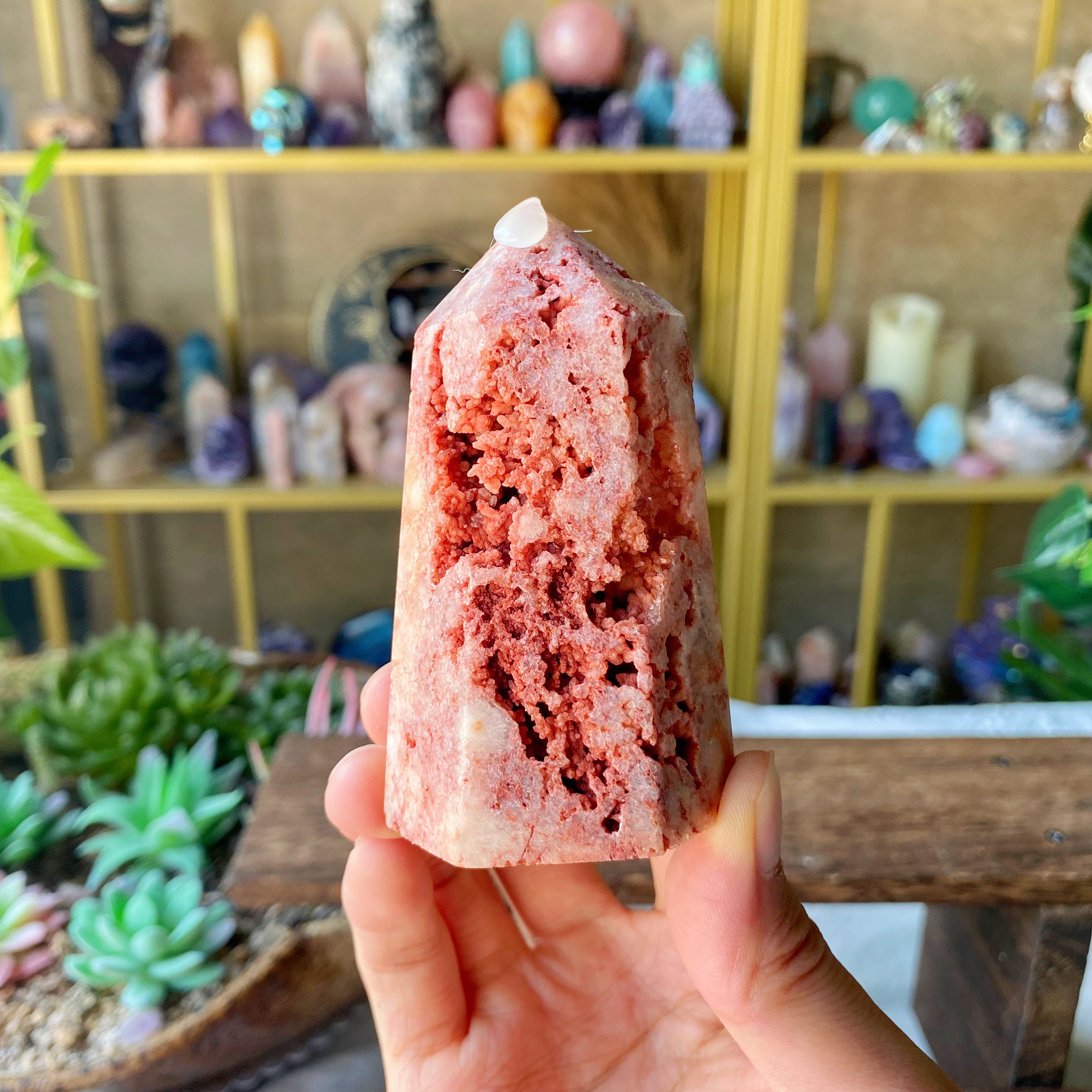 【Weekly Flash Deals】Pink Druzy Agate Point