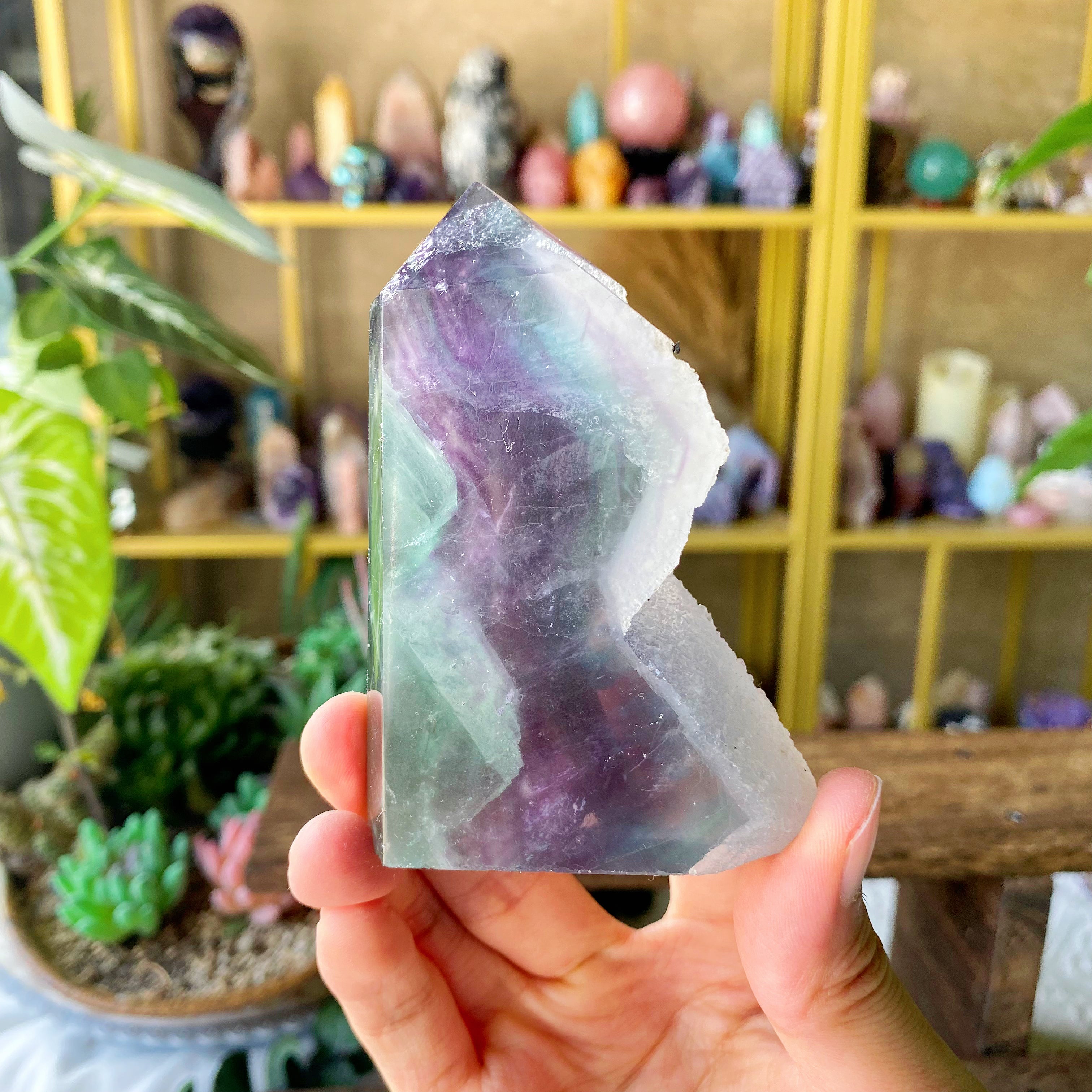 【Weekly Flash Deals】Rainbow Fluorite Raw Tower