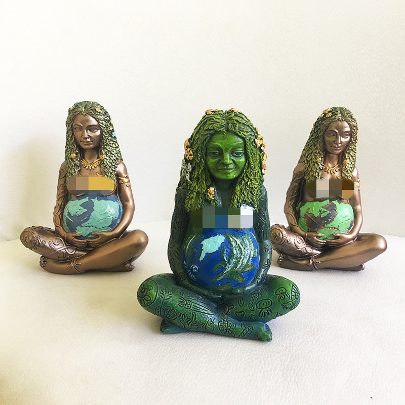 Reikistal Mother Earth Resin Craft Desktop