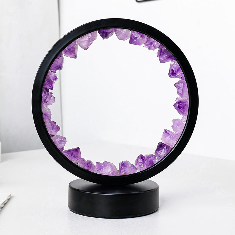 Reikistal Rechargeable Amethyst Circle Decorative Lights