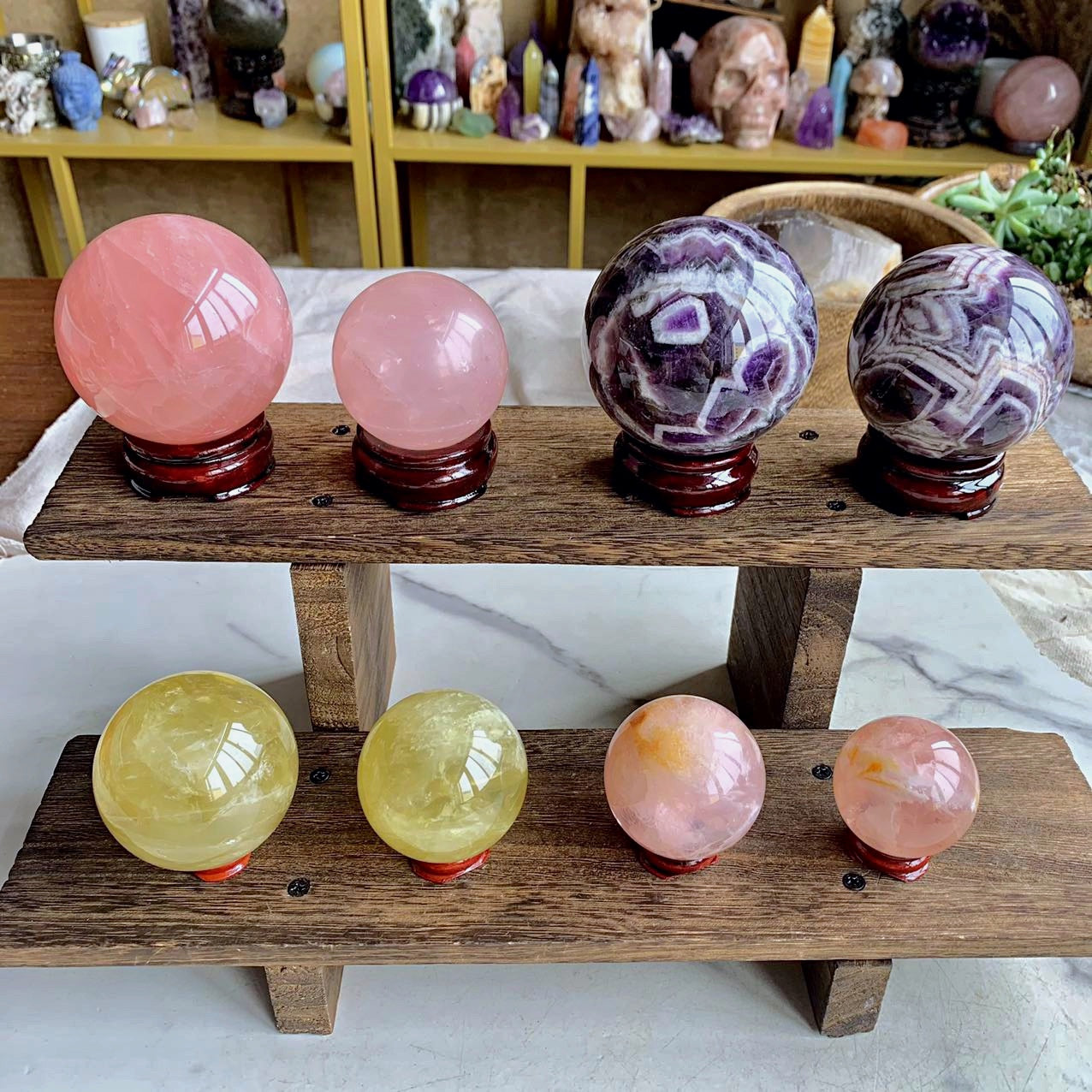 【Weekly Flash Deals】Rose Quartz/Cirtine/Dream Amethyst Sphere