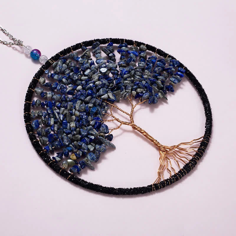 Reikistal Tree of Life Crystal Suncatcher Dream Catcher