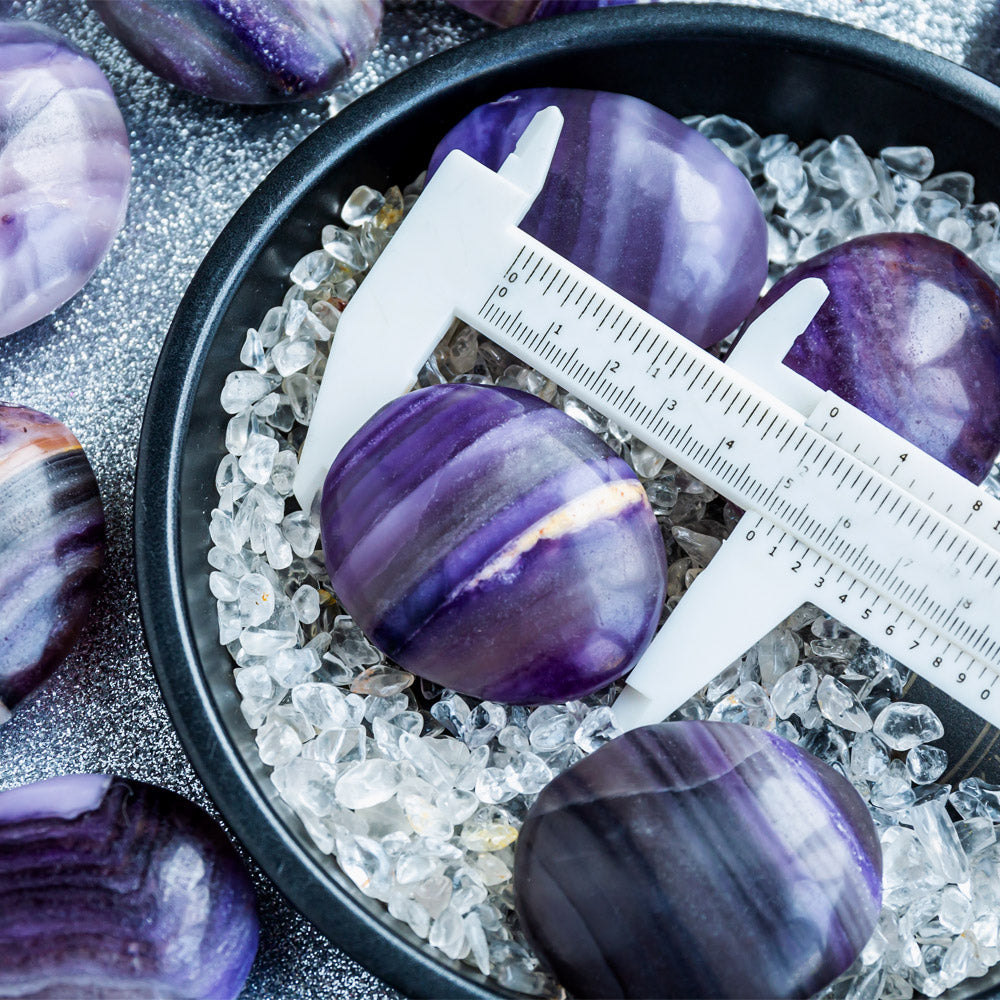 Reikistal Silk Fluorite Palm Stone