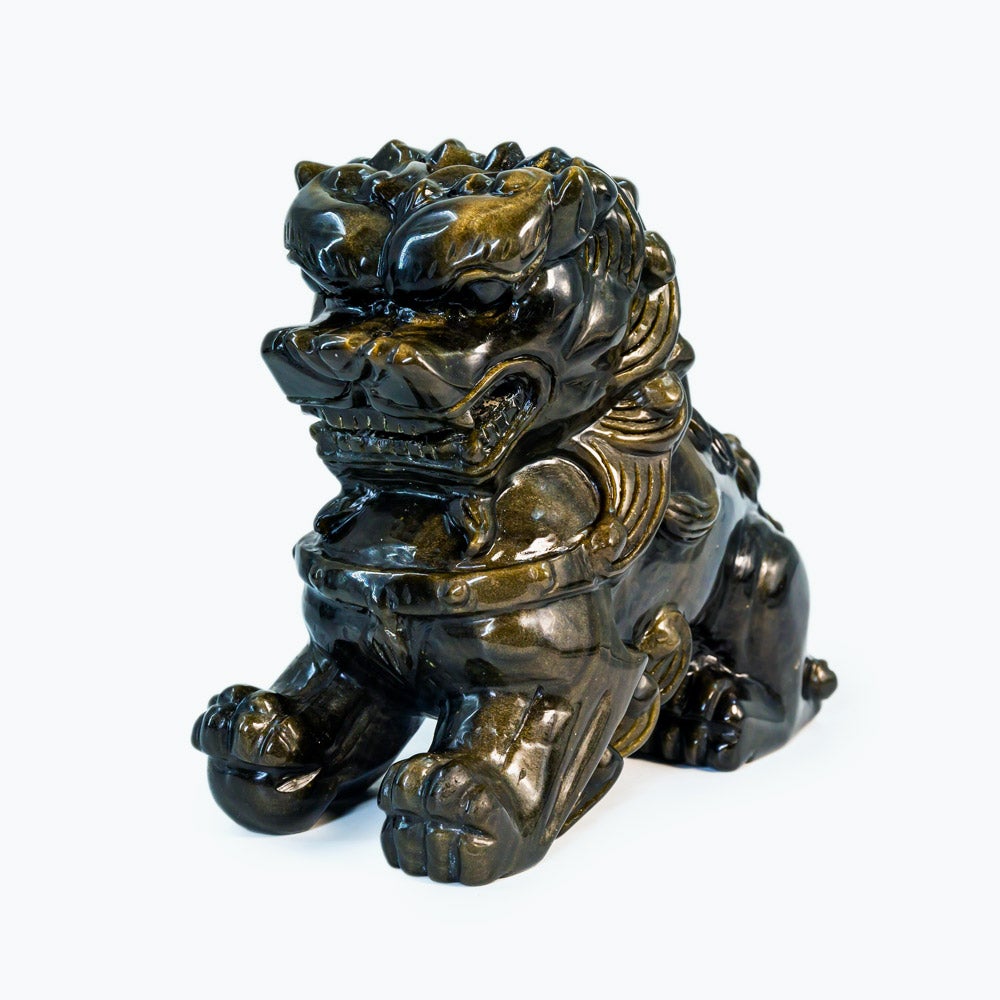 Reikistal Golden Sheen Obsidian Lion