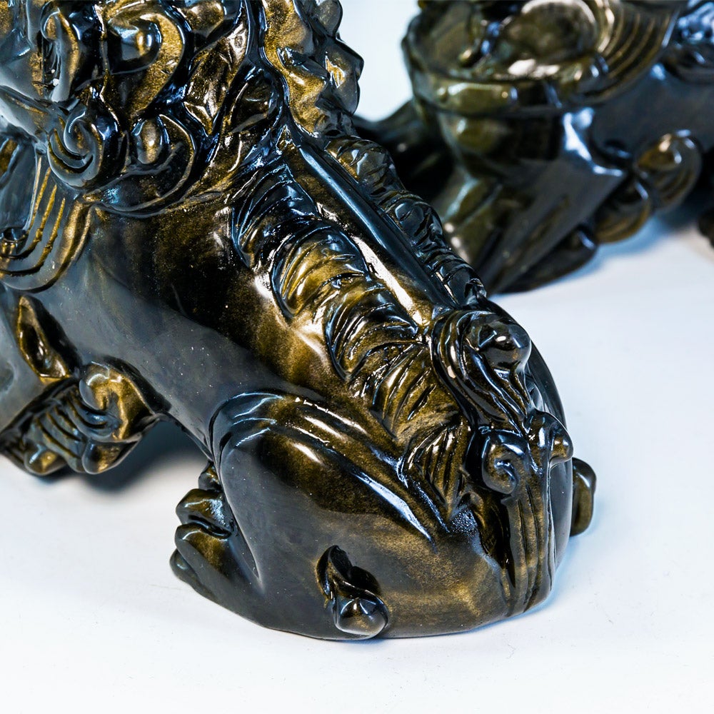 Reikistal Golden Sheen Obsidian Lion
