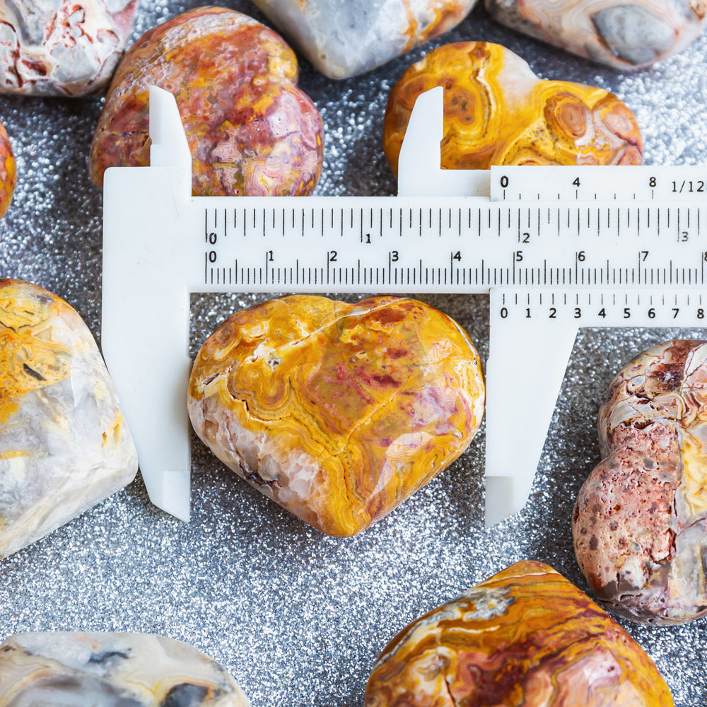 Reikistal Crazy Lace Agate Heart