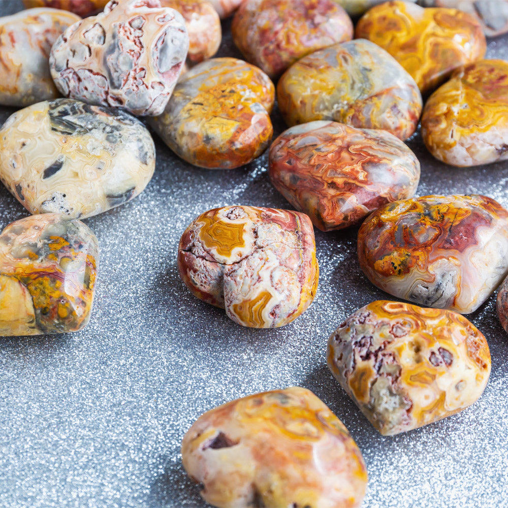 Reikistal Crazy Lace Agate Heart