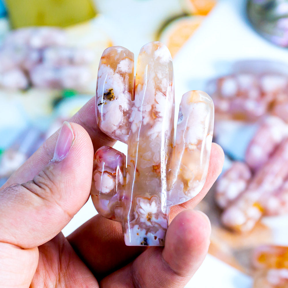 Reikistal Flower Agate Cactus