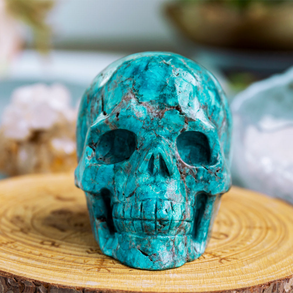 Reikistal Blue Apatite Skull