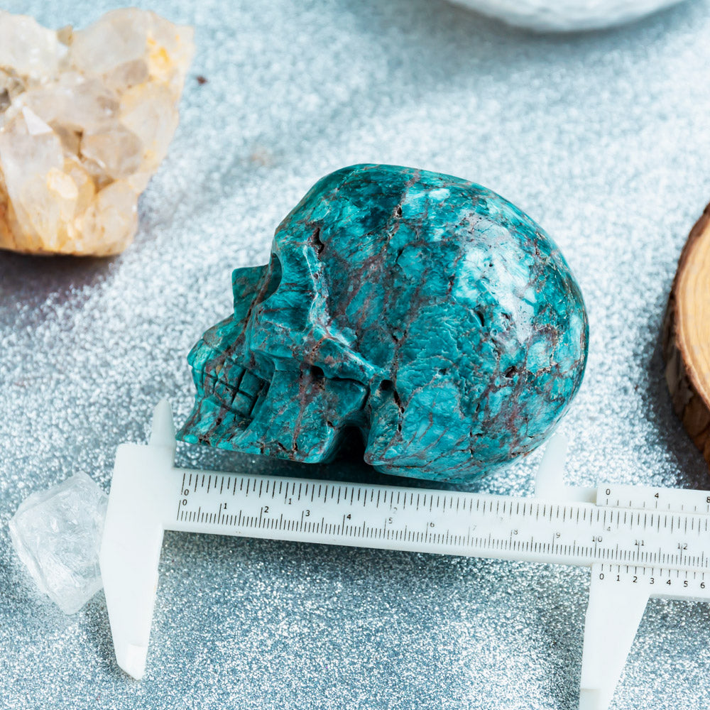 Reikistal Blue Apatite Skull