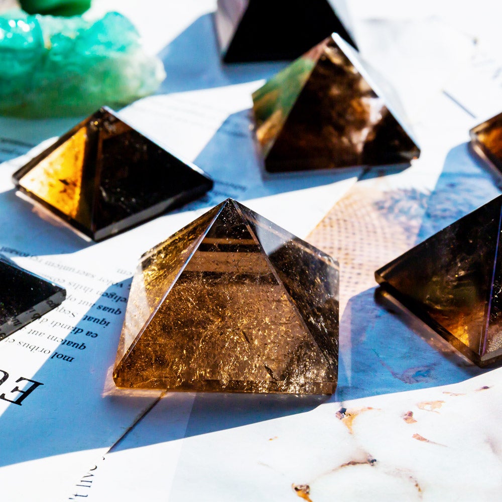 Reikistal Smoky Quartz Pyramid