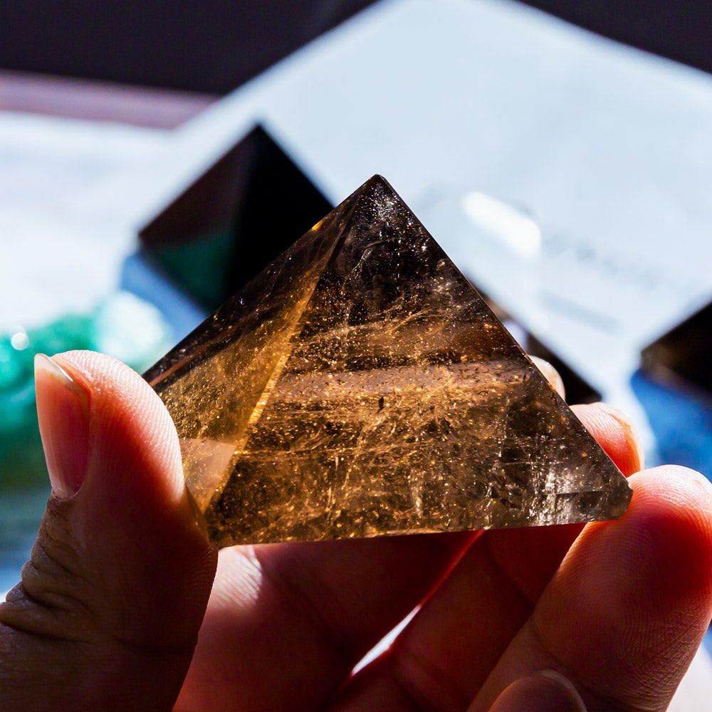 Reikistal Smoky Quartz Pyramid