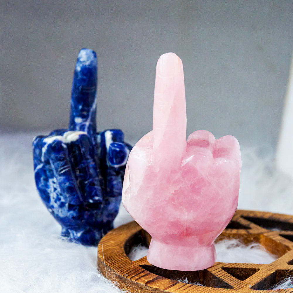 Reikistal Rose Quartz & Sodalite Middle Finger