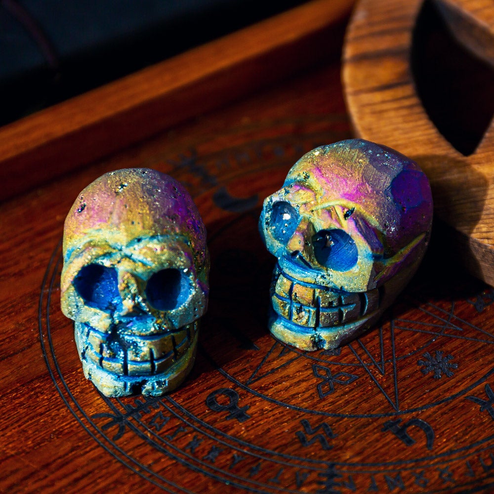 Reikistal Aura Quartz Skull