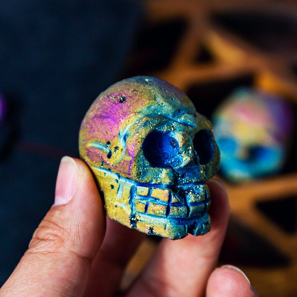 Reikistal Aura Quartz Skull