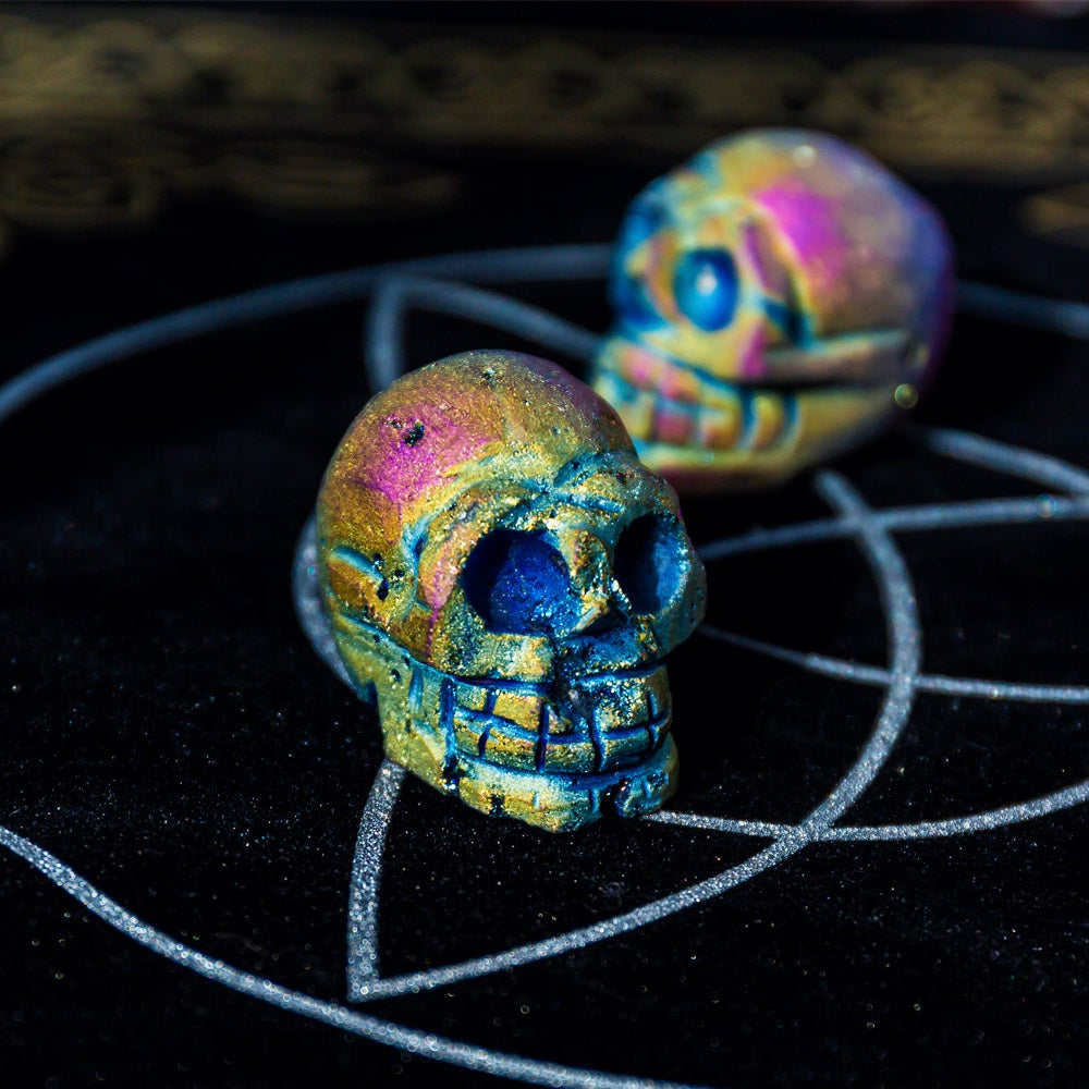 Reikistal Aura Quartz Skull