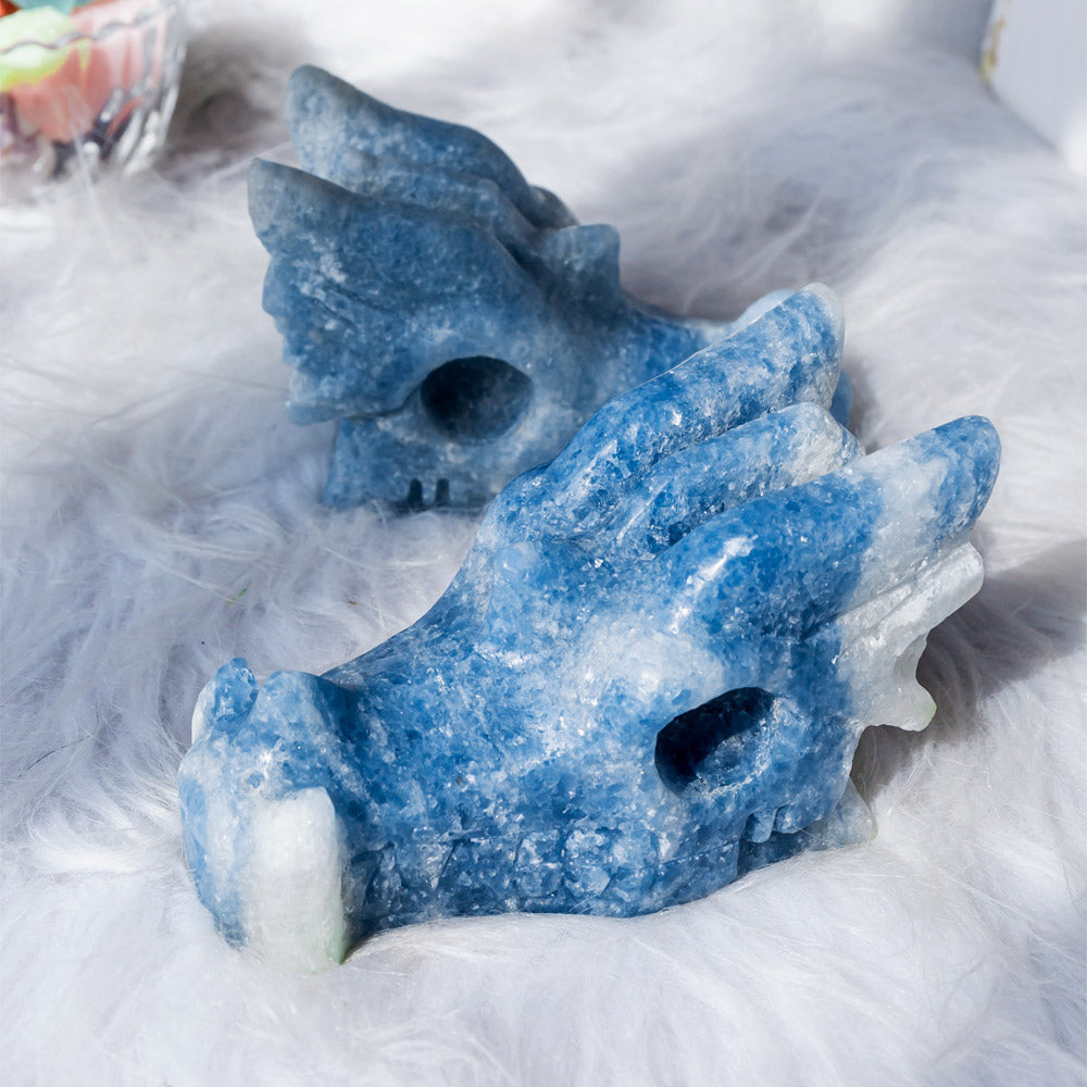 Reikistal Blue Calcite Dragon Head