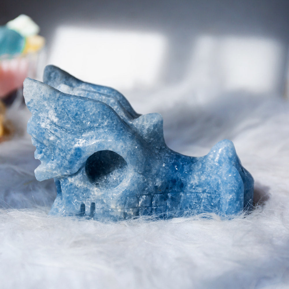 Reikistal Blue Calcite Dragon Head