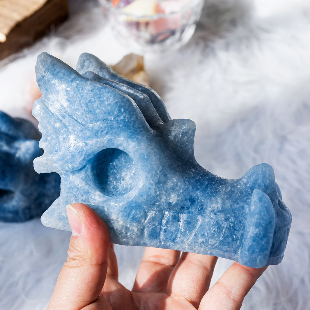 Reikistal Blue Calcite Dragon Head