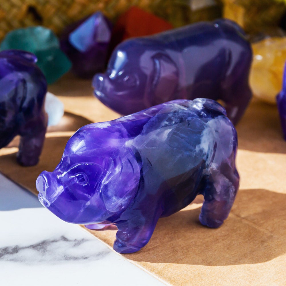 Reikistal Fluorite Pig