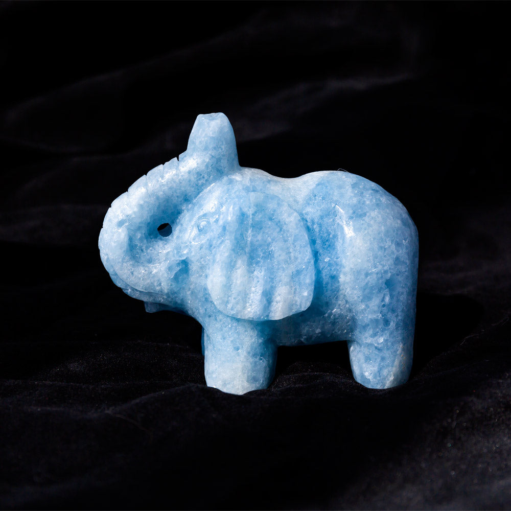 Reikistal Blue Calcite Elephant