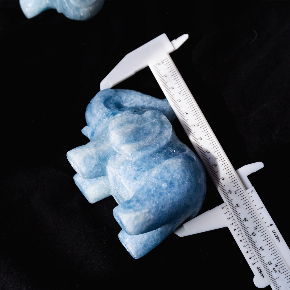 Reikistal Blue Calcite Elephant