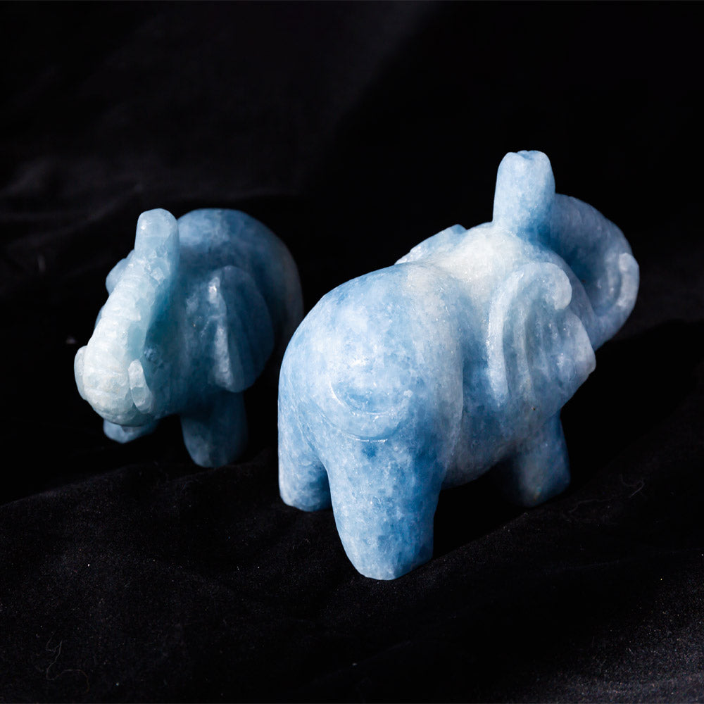 Reikistal Blue Calcite Elephant