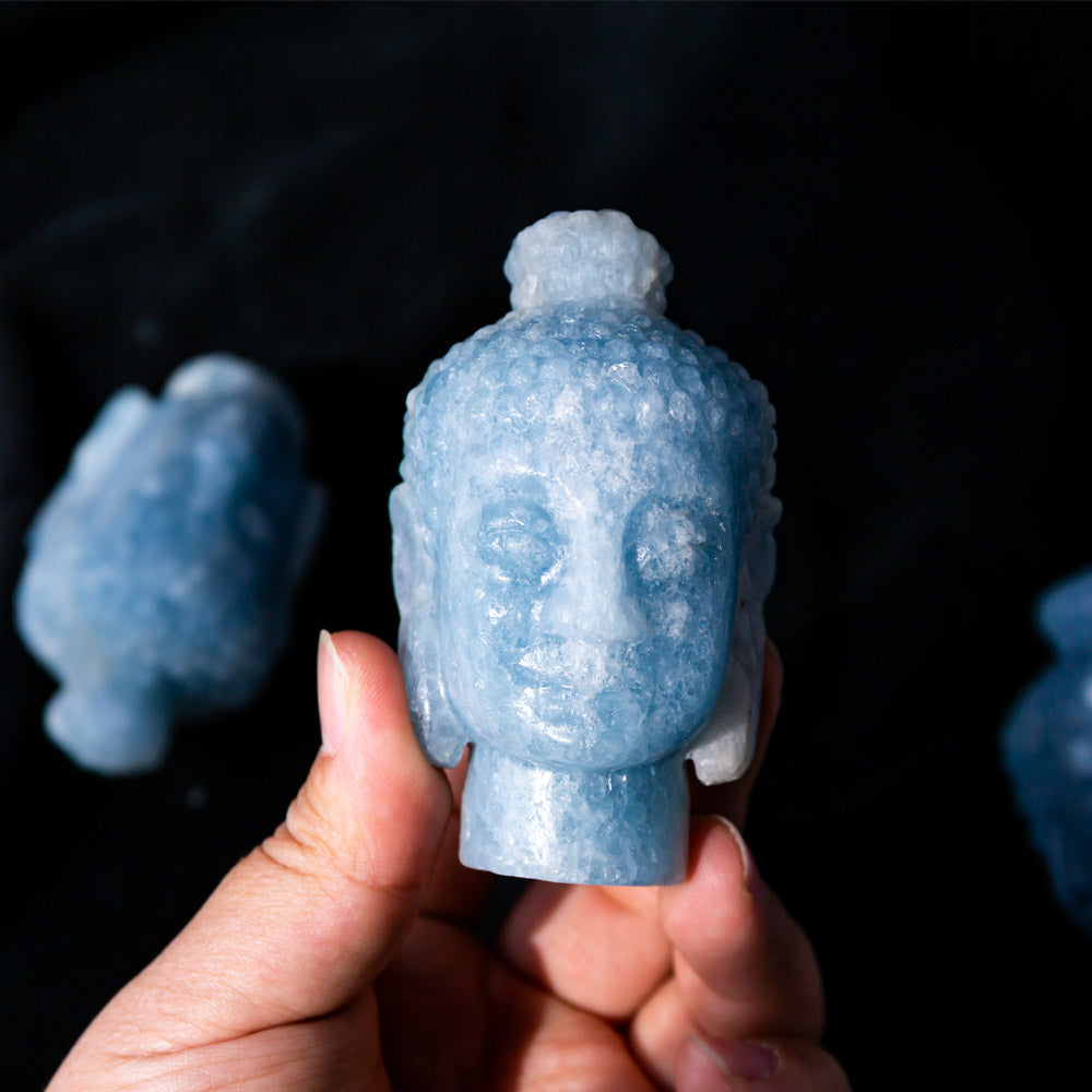 Reikistal Blue Calcite Buddha