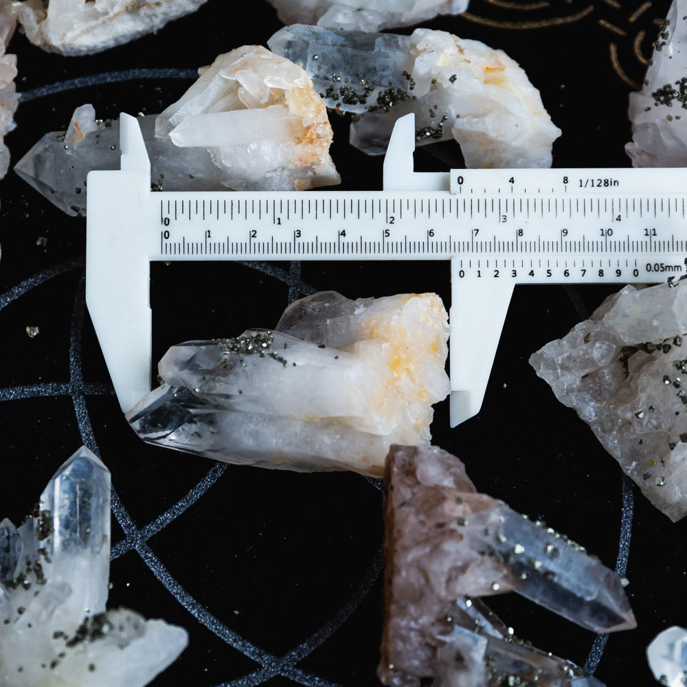 Reikistal Clear Quartz Cluster With Pyrite