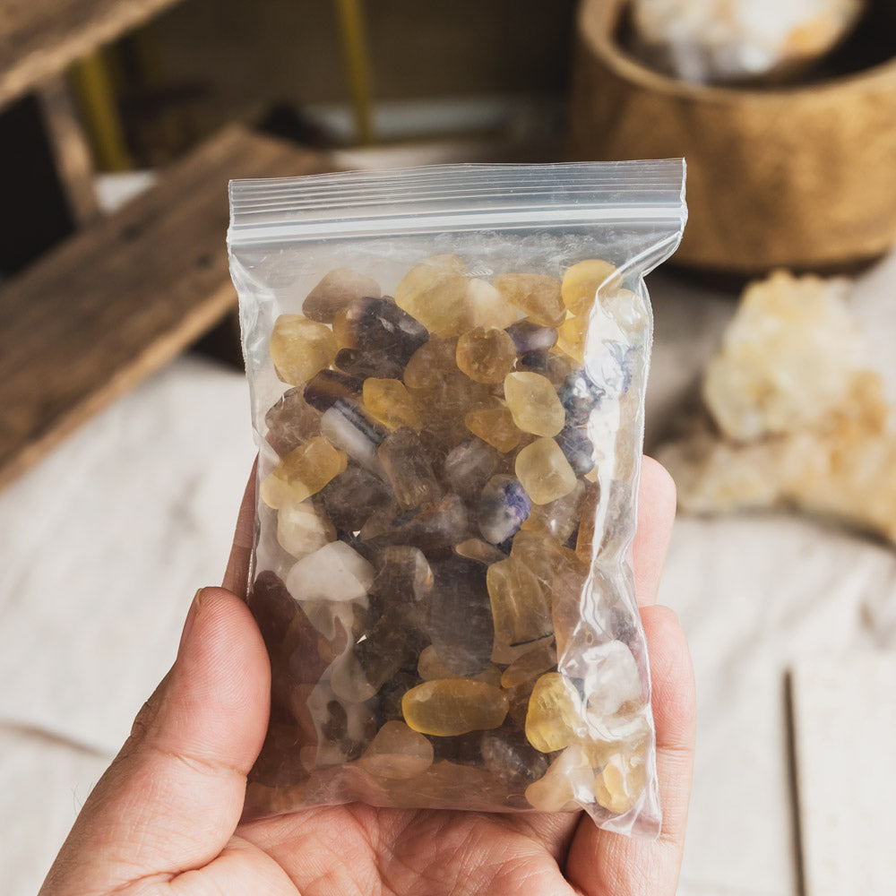 Reikistal Yellow Fluorite Chips100g