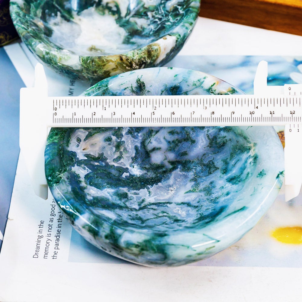 Reikistal Moss Agate Bowl