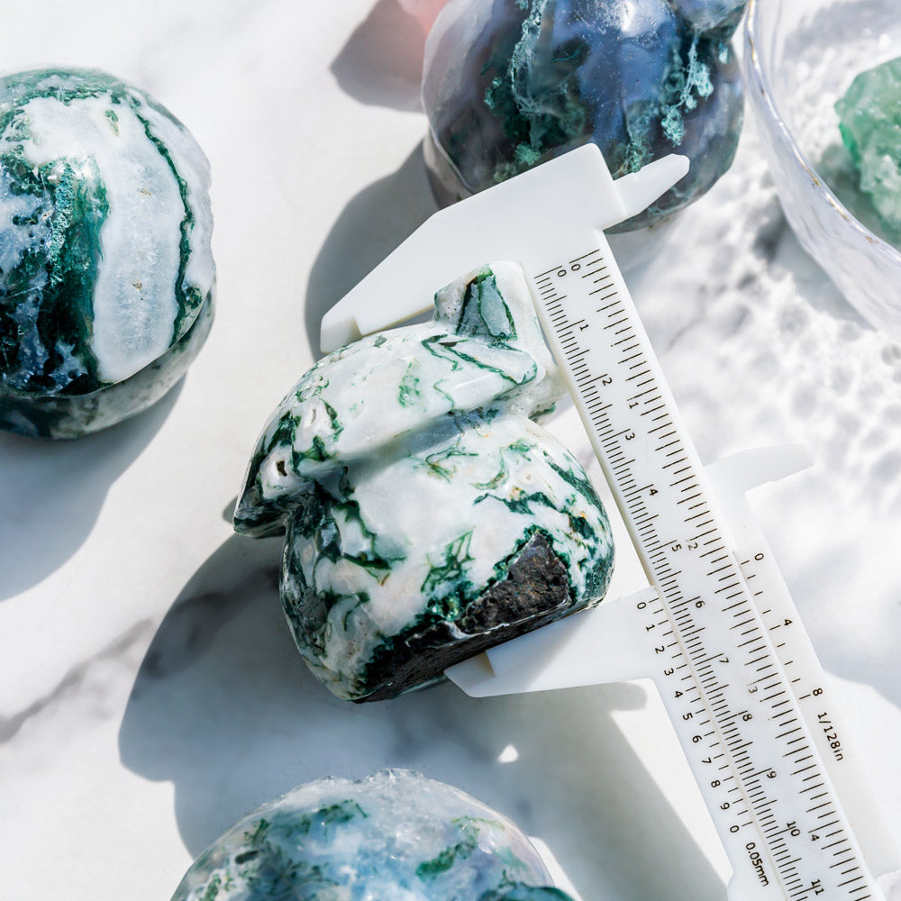 Reikistal Moss Agate Mushroom Houses