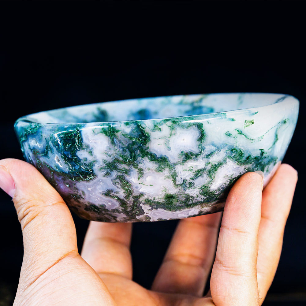 Reikistal Moss Agate Bowl