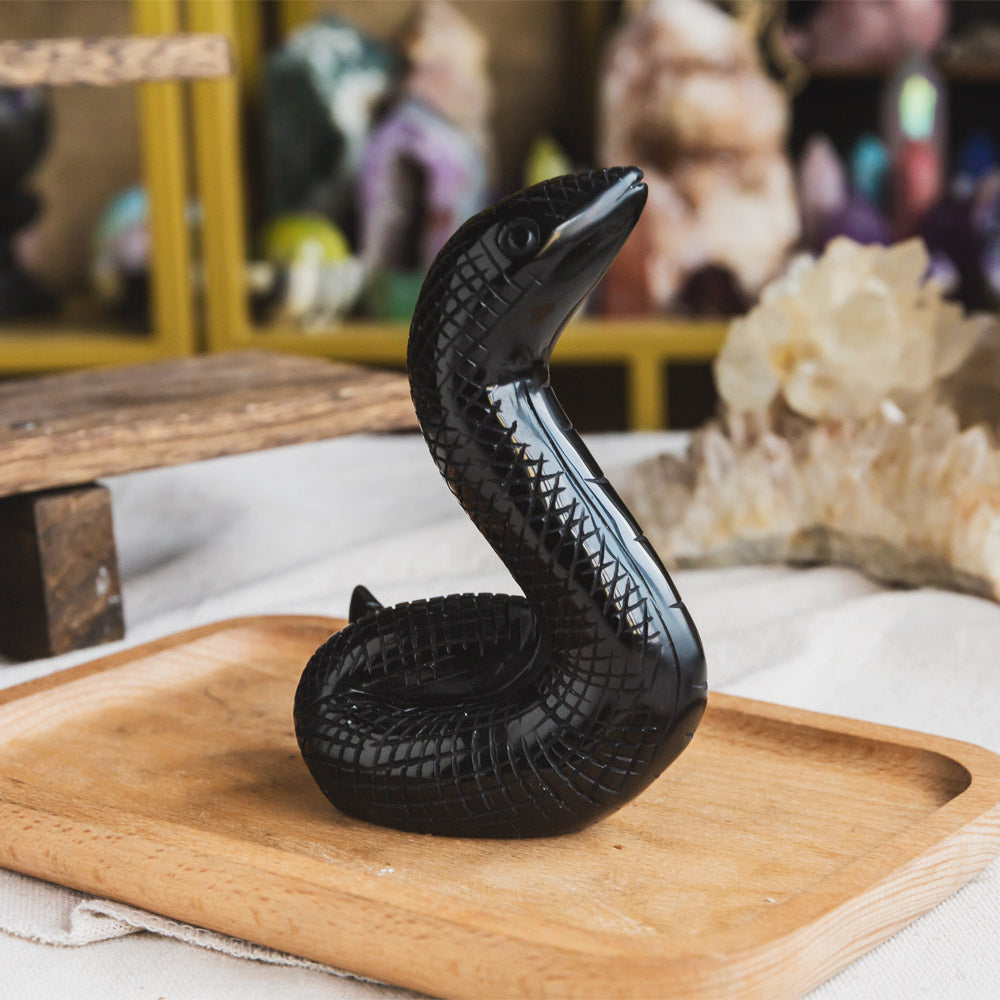 Reikistal Black Obsidian Cobra/Snake