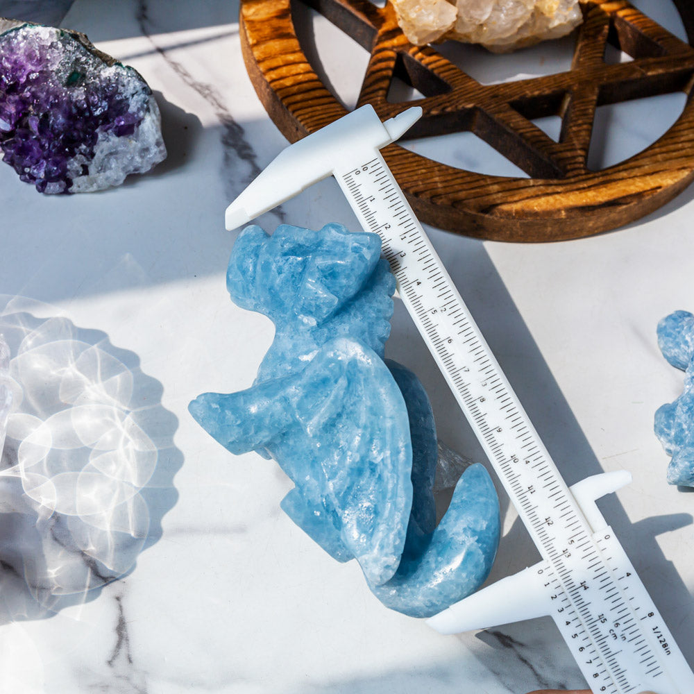 Reikistal Blue Calcite Flying Dragon