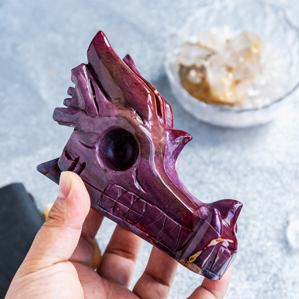 Reikistal Mookaite Dragon Head