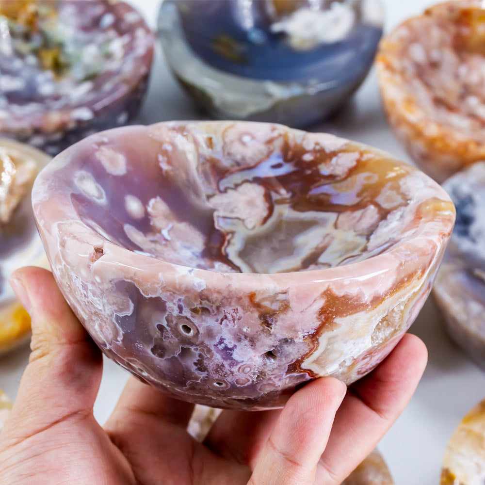 Reikistal Flower Agate Bowl