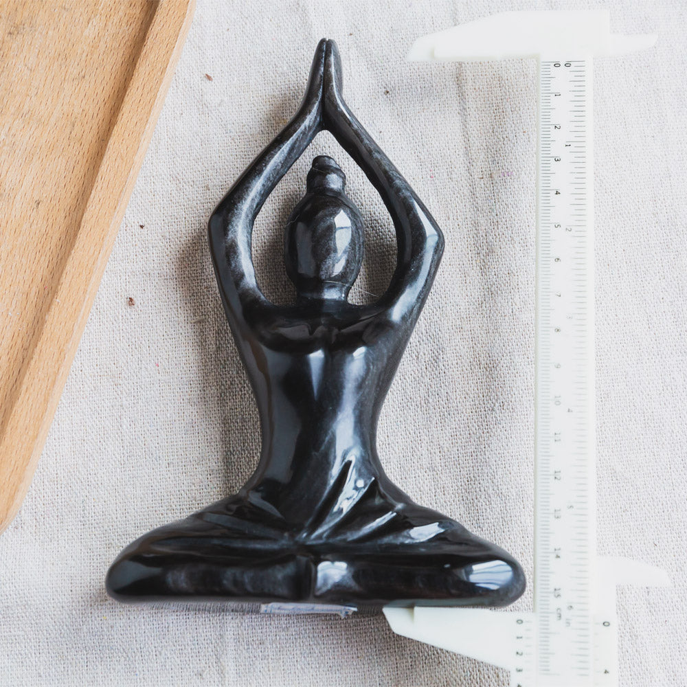 Reikistal Black Obsidian Yoga Goddess