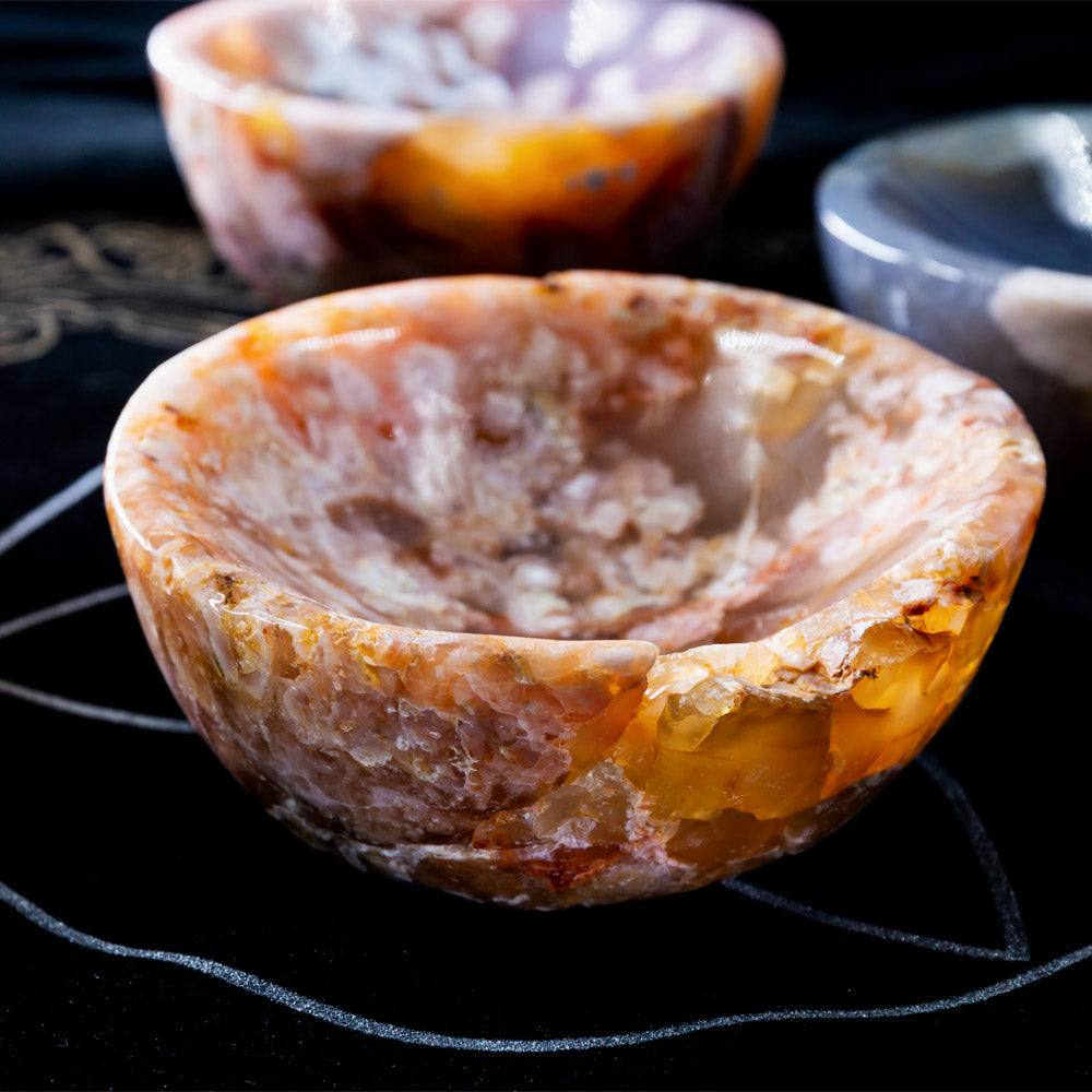 Reikistal Flower Agate Bowl