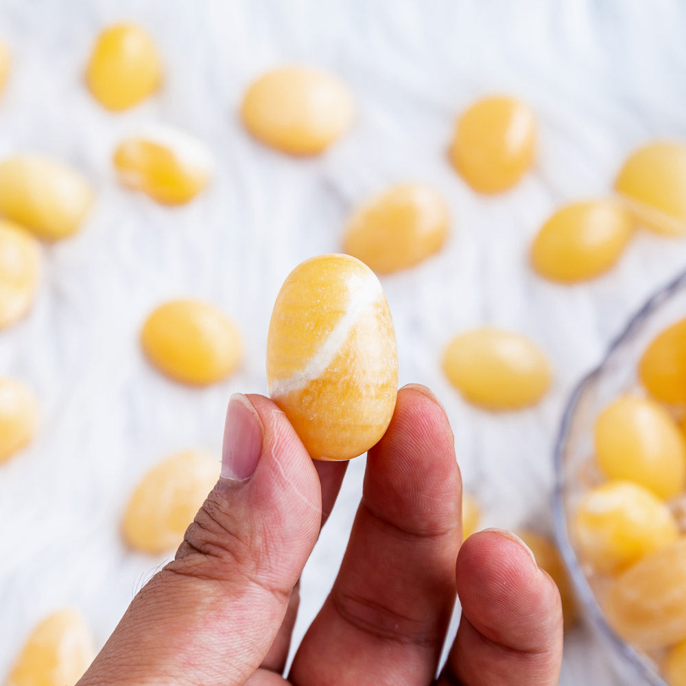 Reikistal Orange Calcite Tumbled Stone