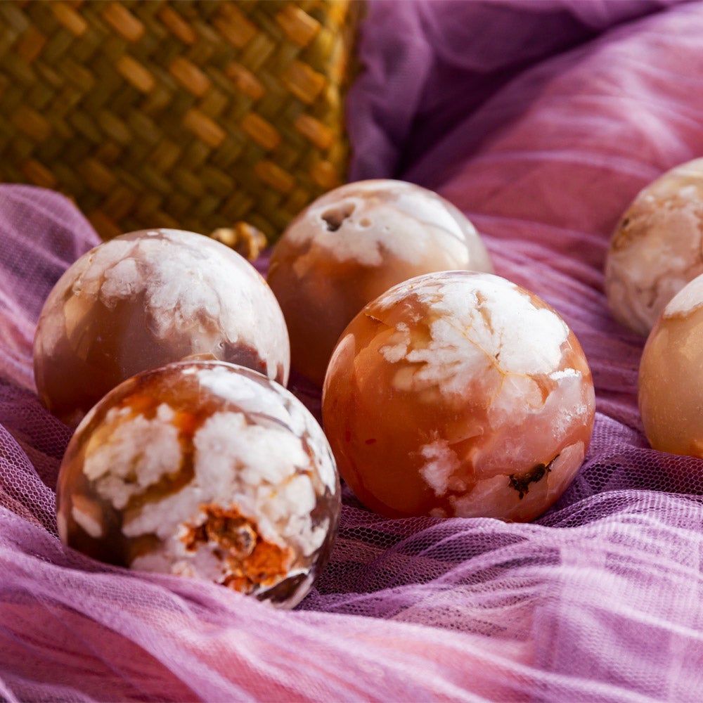 Reikistal Flower Agate Sphere