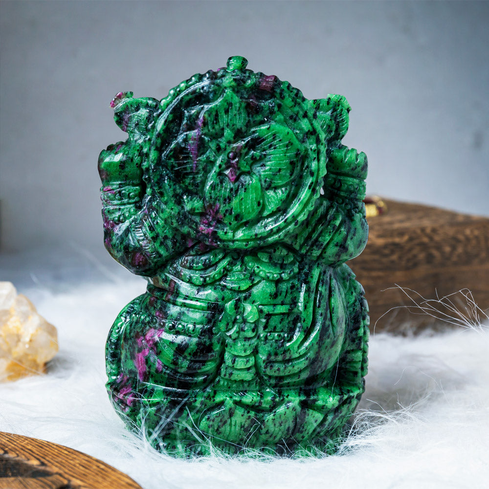 Reikistal Ruby in Zoisite Ganesh