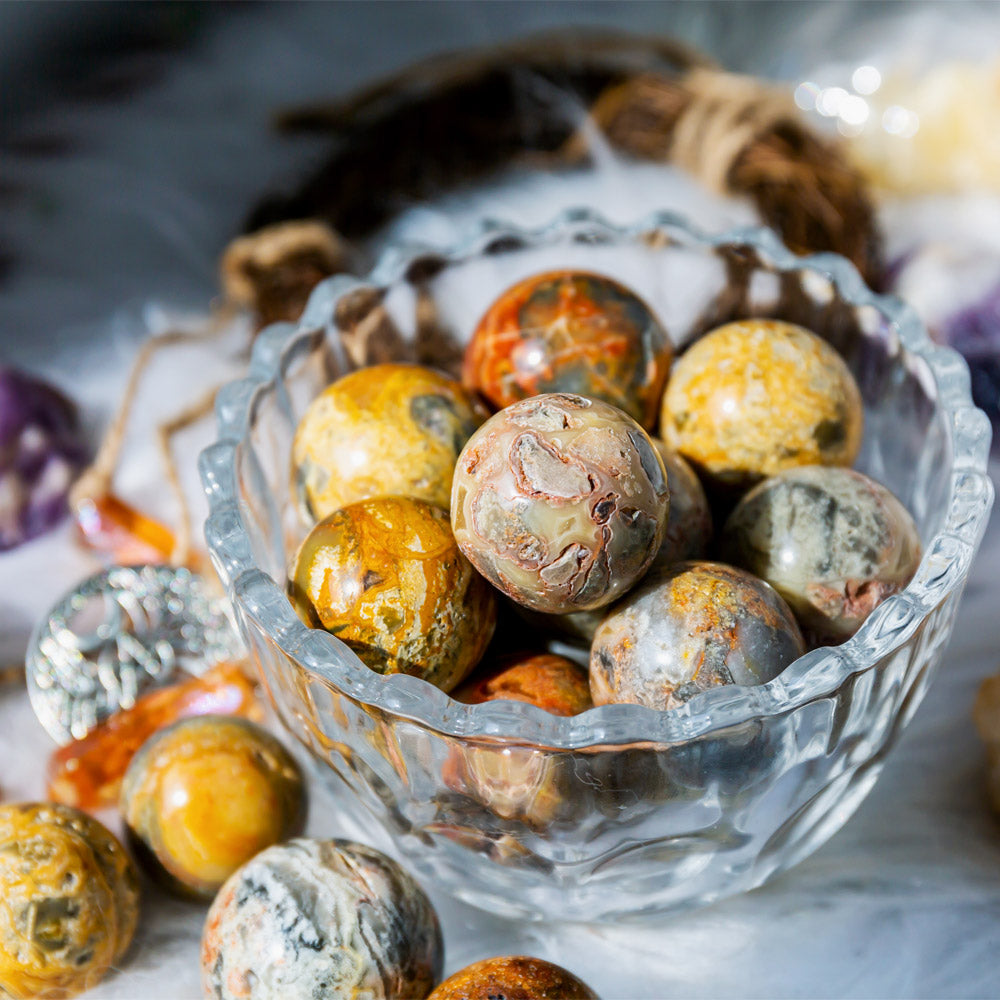 Reikistal Crazy Lace Agate Ball