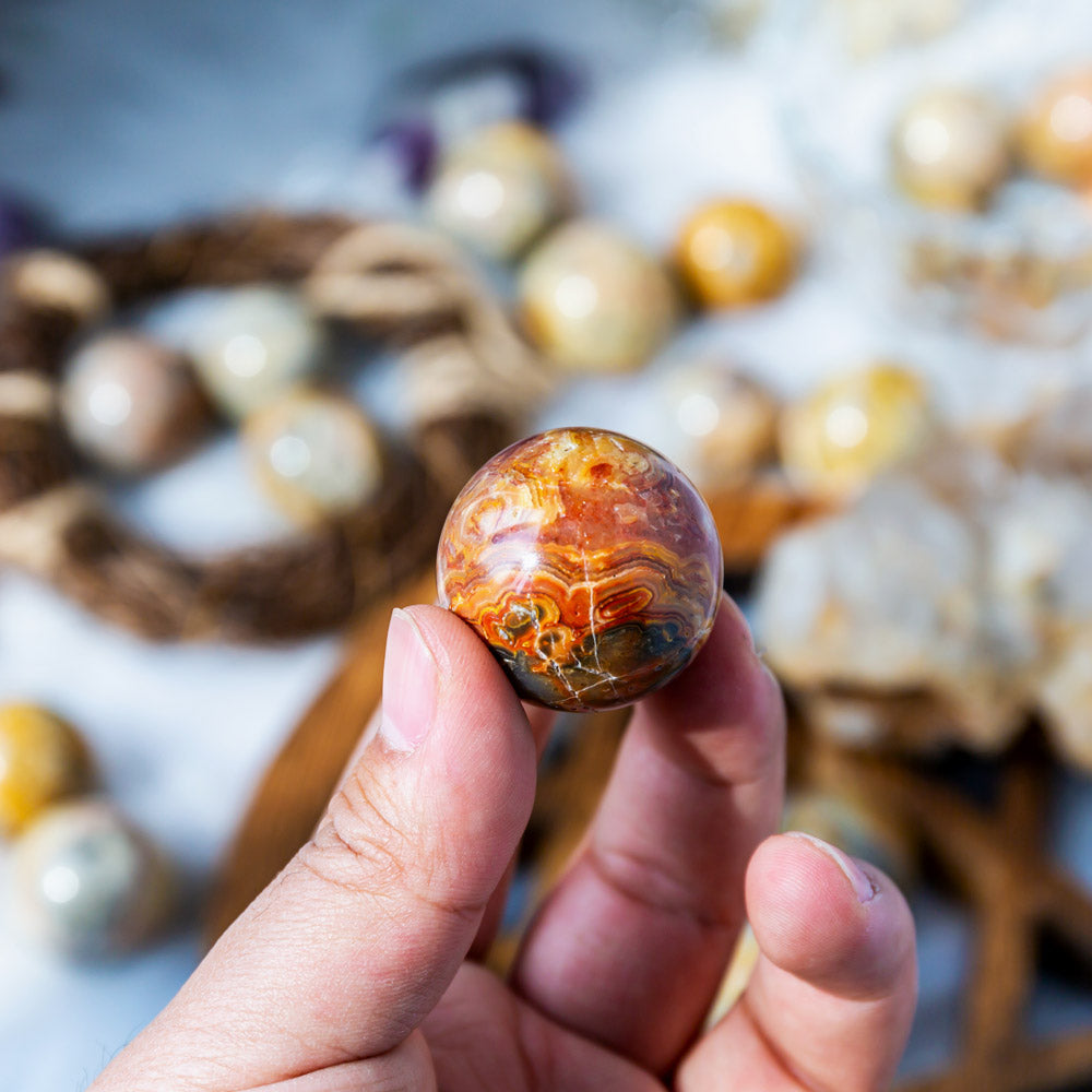 Reikistal Crazy Lace Agate Ball