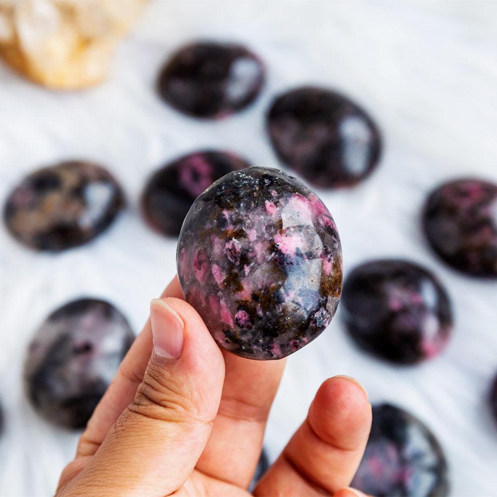 Rhodonite palm stone - Reikilovecrystal