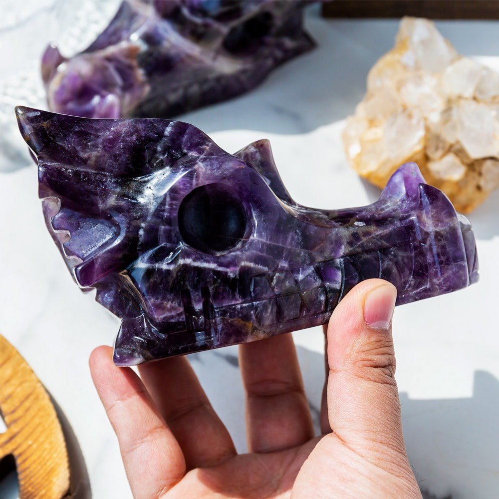 Reikistal Dream Amethyst Dragon Head