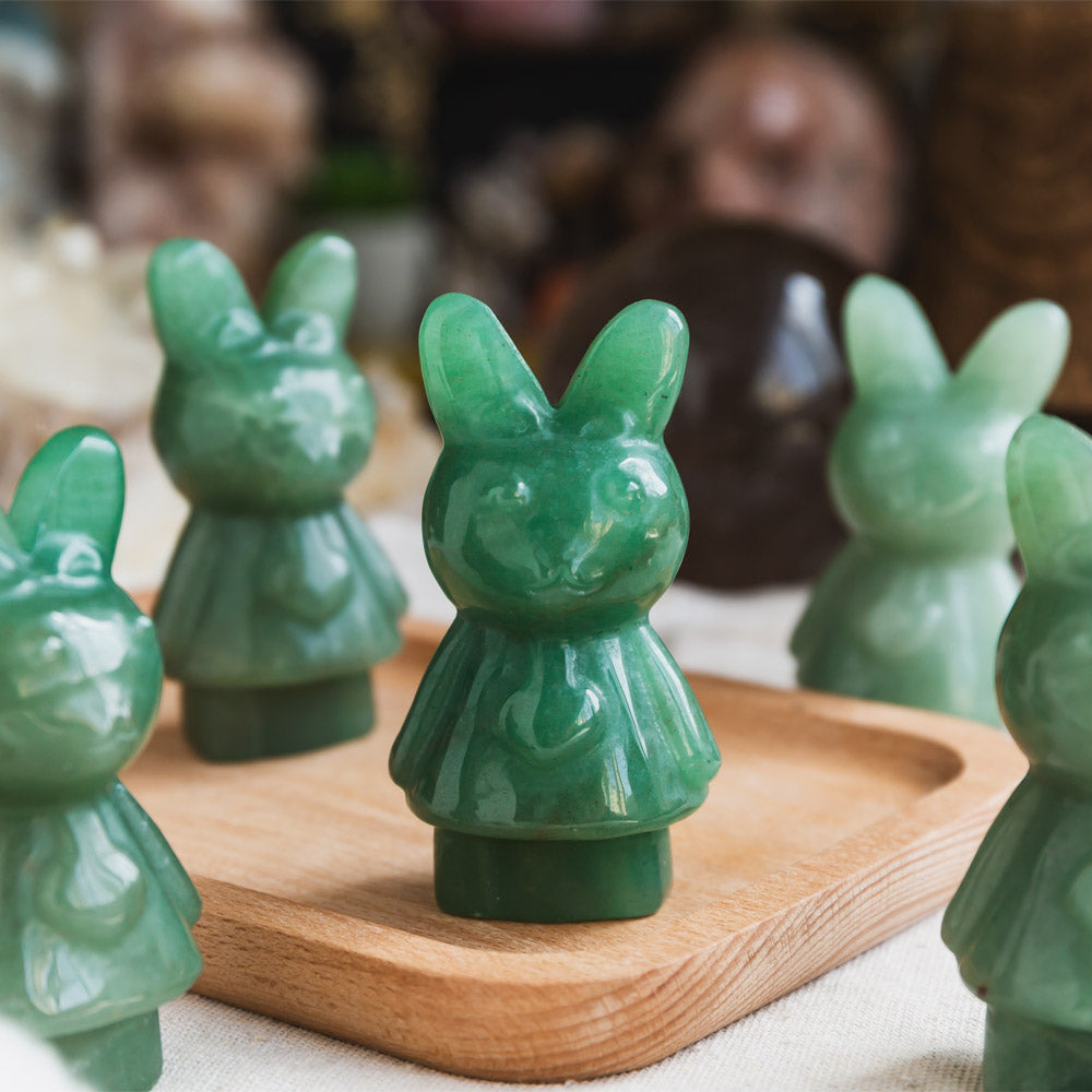 Reikistal Green Aventurine Rabbit