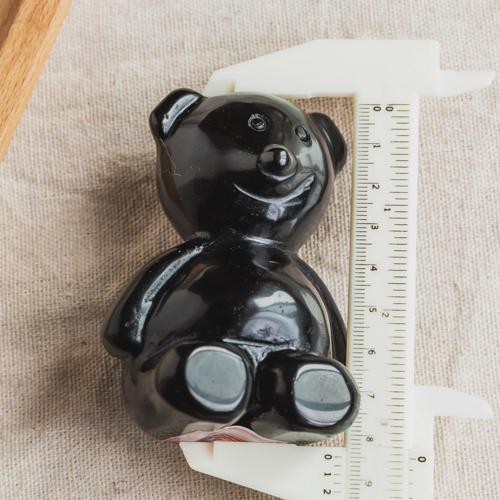 Reikistal Black Obsidian Teddy Bear