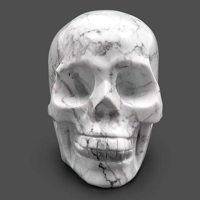 Reikistal Howlite Skull